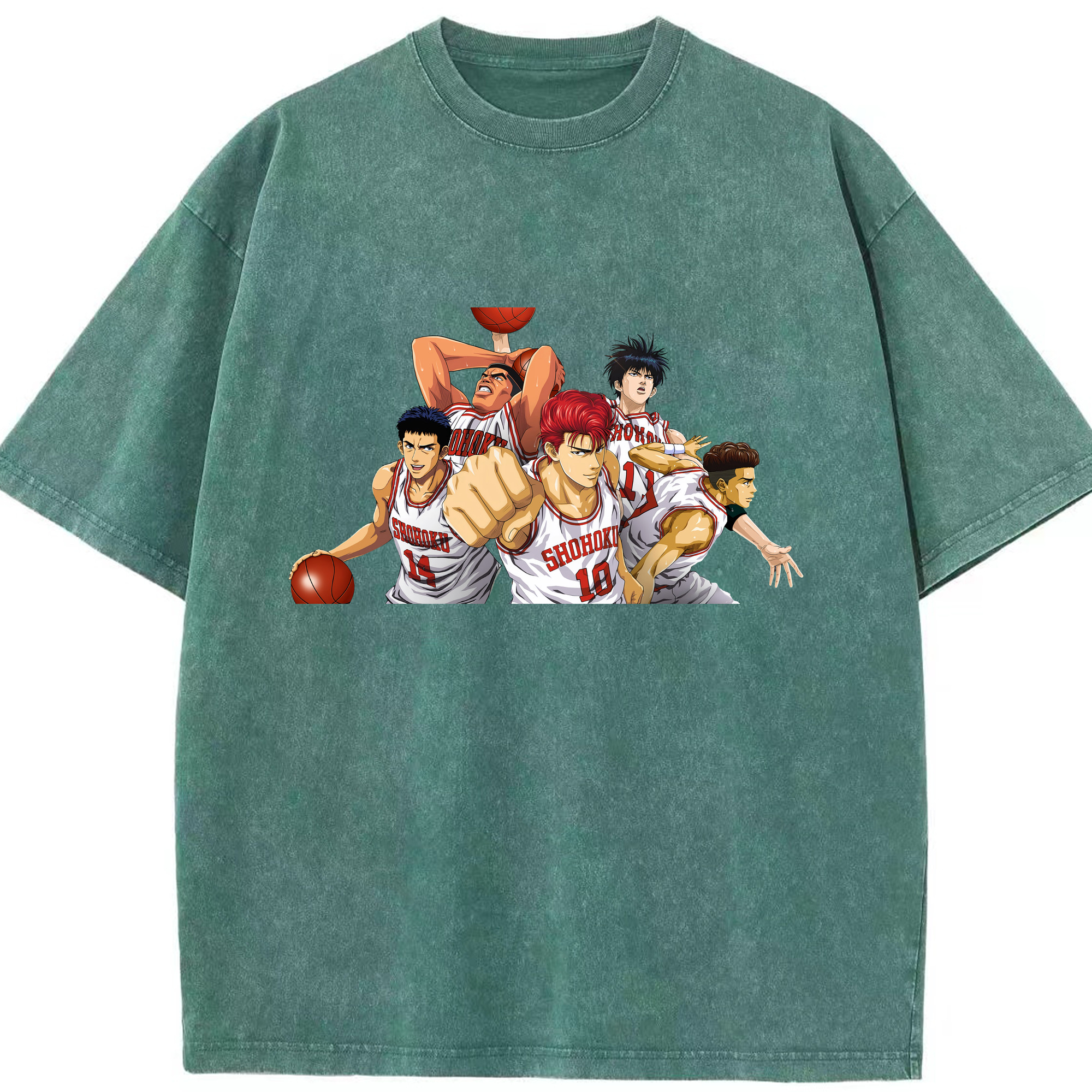 （画像用） SLAM DUNK／スラムダンク 綿100% ヴィンテージ風 半袖Tシャツ（フロントプリント）